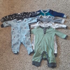 0-3 Month Baby Boy Onesie/Sleep and Play Bundle